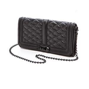 Rebecca Minkoff Love Quilted Clutch with Chain
